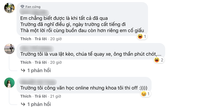 Cũng có những bạn sinh viên than thở vì những lý do như: "Trường tôi công văn học online nhưng khoa tôi thì off", thông báo này khiến ai cũng khó hiểu. Ảnh: Chụp màn hình