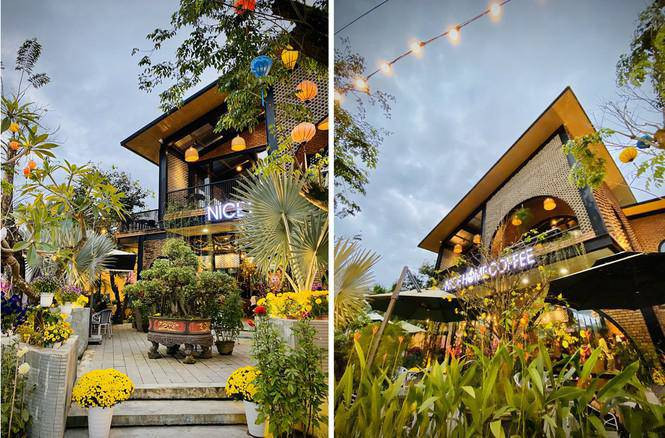 Ngôi nhà được chủ nhân tích hợp không gian kinh doanh cafe cùng khối nhà ở nghỉ dưỡng có thiết kế ấn tượng và được xây dựng tỉ mỉ cầu kỳ, có tính nghệ thuật cao, đẹp và lãng mãn.