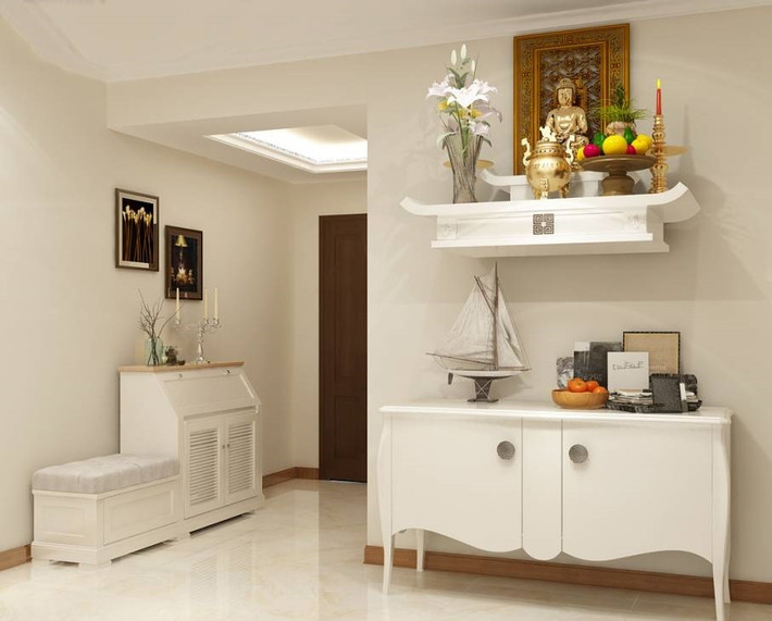 Bàn thờ là nơi cần thiêng liêng, cần gọn gàng sạch sẽ.