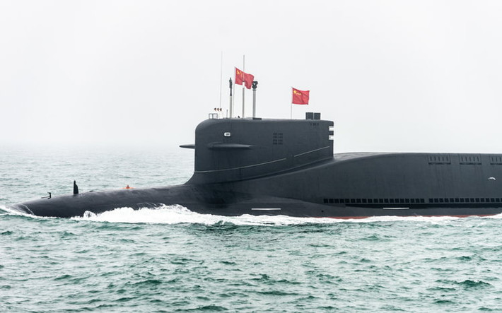 Tiếp theo là tàu ngầm Type 094. Đây là tàu ngầm mang tên lửa đạn đạo sử dụng động cơ hạt nhân do lực lượng hải quân Trung Quốc phát triển và đưa vào sử dựng từ năm 2007 tới nay. Nguồn ảnh: BI.