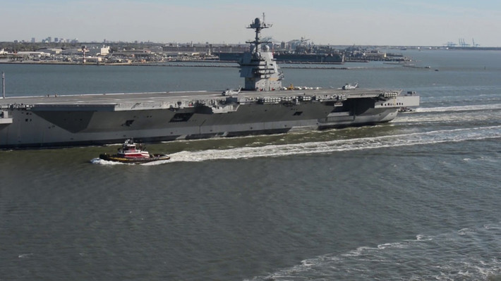 Quốc hội Mỹ cũng phàn nàn rằng, USS Gerald R. Ford đã hoàn thiện muộn hơn 20 tháng so với kế hoạch nhưng vẫn còn tới khoảng 40 lỗi nghiêm trọng ảnh hưởng trực tiếp tới khả năng hoạt động và độ ổn định của tàu vốn chưa được khắc phục. Nguồn ảnh: Fordclass.