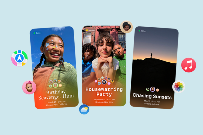 Apple vừa ra mắt Apple Invites, ứng dụng giúp người dùng iPhone nói chung và game thủ nói riêng tạo và chia sẻ thiệp mời sự kiện. (Ảnh: The Verge)