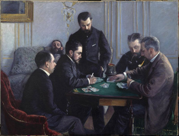 Game of Bezique của Gustave Caillebotte, 1880.