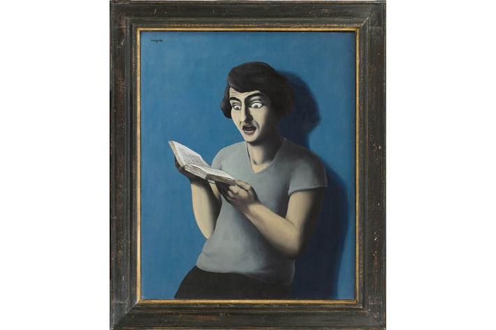 Bức họa The Subjugated Reader của René Magritte, 1928.