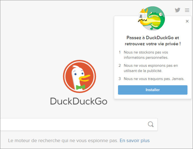 DuckDuckGo là công cụ tìm kiếm siêu dữ liệu tập hợp tất cả các kết quả của năm công cụ tìm kiếm khác cộng lại như Yahoo!, Bing hoặc Wikipedia.