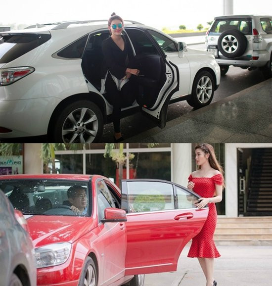 Mọi việc đi lại của Huyền My thường là bằng taxi hoặc bố mẹ cô đưa đón trên chiếc Mercedes-Benz C-Class đời 2010. Tháng 10.2015, Huyền My tự tậu một chiếc Mercedes-Benz S400 giá 3,7 tỷ đồng ở thời điểm đó gây không ít kinh ngạc.