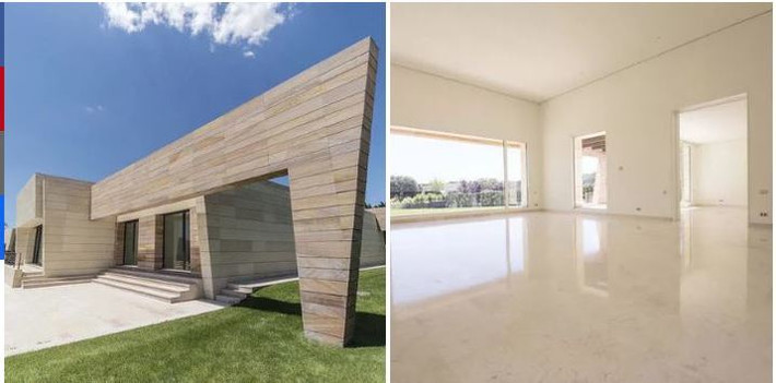 3. Madrid, Tây Ban Nha Với số tiền nhỉnh hơn, 32,9 tỉ, bạn có thể sở hữu căn hộ 5 phòng ngủ ở Pozuelo De Alarcón. Nhìn từ ngoài, có thể thấy căn hộ mang diện mạo ấn tượng, ở bên trong, ngôi nhà khá rộng rãi và có cả bể bơi ở phía sau.