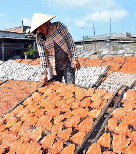 Sản phẩm cá khô làm ra được tiêu thụ ở TP HCM và các tỉnh, thành lân cận.