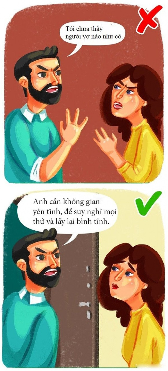 Khi đã có gia đình, bạn nên biết kiểm soát cảm xúc, hãy kìm nén cơn nóng giận, không nên buông lời xúc phạm tới nửa kia.