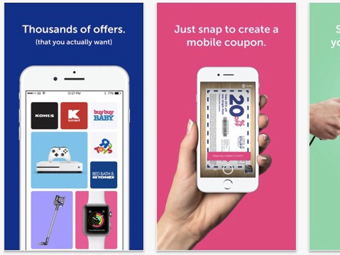 3. Snip Snap Coupon. Snip Snap là nơi tập hợp tất cả các phiếu giảm giá hay các khuyến mại lớn nhất. Chỉ cần chụp lại phiếu ưu đãi và khi bạn đến cửa hàng, hãy sử dụng mã vạch của phiếu mua hàng, mã quảng cáo hoặc ảnh chụp để thanh toán nhận ưu đãi. Và với số lượng phiếu giảm giá rất lớn như hiện nay, ứng dụng sẽ nhắc nhở bạn một khi bạn vào cửa hàng mà bạn có phiếu giảm giá đã được lưu (hoặc thông báo cho những phiếu sắp đến ngày hết hạn).