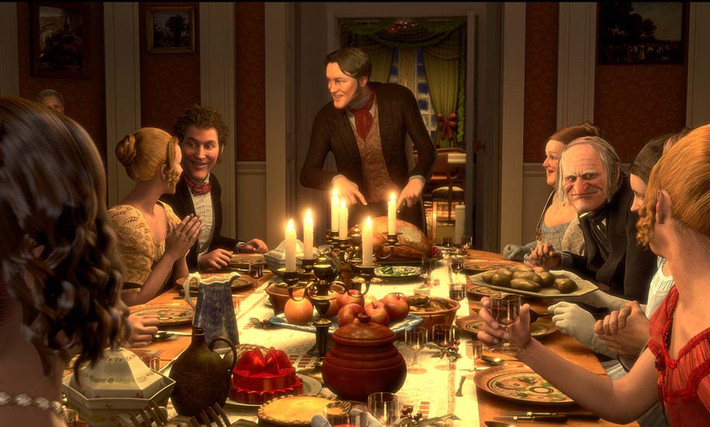 A Christmas Carol (2009): Bộ phim được chuyển thể từ cuốn tiểu thuyết cùng tên nổi tiếng của đại văn hào Charles Dickens, luôn được đánh giá cao trong danh sách những bộ phim hay về Giáng sinh. Phiên bản hoạt hình năm 2009 được thực hiện dựa trên bộ phim gốc năm 1951. Nhân vật chính là lão già Ebenezer Scrooger keo kiệt và xấu tính. Nhờ những hồn ma từ quá khứ, hiện tại và tương lai đến viếng thăm mà ông ngộ ra những sai lầm của bản thân và trân trọng hơn ngày lễ Giáng sinh. Phim gửi gắm thông điệp về việc chia sẻ lòng tốt với tất cả mọi người để tìm thấy hạnh phúc thực sự và sự thanh thản trong cuộc sống.