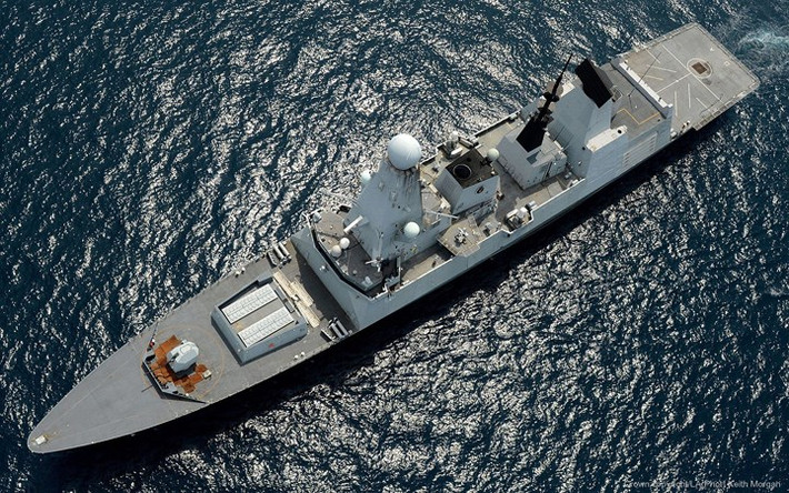 Tàu khu trục Type-45 dài 152m, rộng 21m, giãn nước 8.500 tấn. Ảnh: Seaforces.
