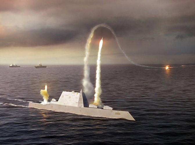 Tàu USS Zumwalt có thể phóng được tên lửa hành trình Tomahawk, tên lửa đất đối không tầm trung Sea Sparrow cùng các loại tên lửa đất đối không thông thường và các loại rocket săn ngầm từ 80 ống phóng.