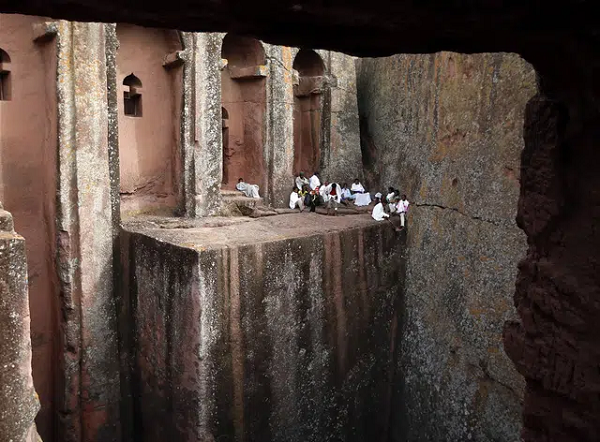 Vẻ đẹp độc đáo của Nhà thờ đá nổi tiếng ở Lalibela, vùng Amhara, Ethiopia.
