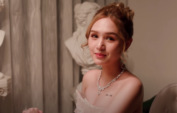 Cận cảnh nhan sắc Xoài Non trong clip hậu trường cưới.