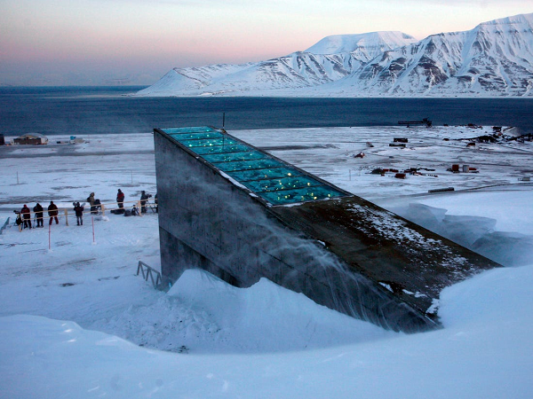 Căn hầm này được xây dựng trong lòng một ngọn núi gần thành phố Longyearbyen trên đảo Spitsbergen thuộc quần đảo Svalbard của Na Uy, cách Cực Bắc khoảng 1.000km.
