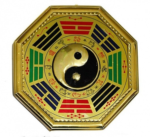 Gương bát quái Gương bát quái là gương tròn được bao quanh bởi khung gỗ bát giác với các màu sắc khác nhau. Gương bát quái là một loại pháp khí trong phong thủy có thể hội tụ năng lượng để bảo vệ, khắc phục và hóa giải cho các ngôi nhà có hướng xấu. Đây cũng là cách để chủ nhà bảo vệ ngôi nhà của mình trước các nguồn năng lượng xấu bên ngoài.