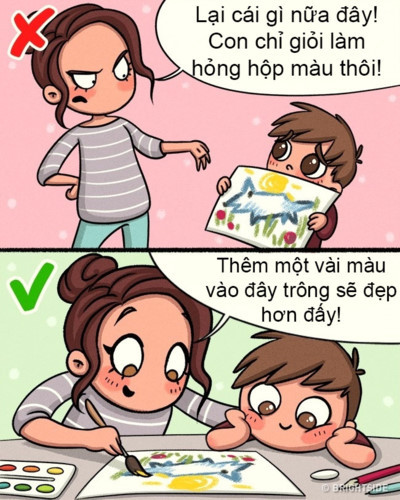 Không sợ phạm sai lầm: Không phải ai cũng có khả năng học hỏi từ những sai lầm của người khác và của chính bản thân mình. Vì thế, trẻ nên được cha mẹ khuyến khích tinh thần không sợ thất bại hay mắc lỗi.
