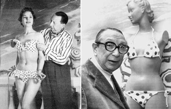 Kỹ sư ô tô bỗng bén duyên với nghề thiết kế thời trang này đã gọi tuyệt phẩm 2 mảnh mà ông nghĩ ra là “bikini”, theo tên vụ thử nguyên tử ở Bikini Atoll xảy ra trước đó vài ngày. (Ảnh: RenegadeCouture)