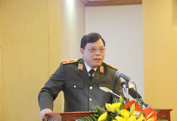 Cùng ngày (18/5), Bộ Công an do thượng tướng Bùi Văn Nam, Ủy viên Trung ương Đảng, Thứ trưởng Bộ Công an đã thông báo quyết nghị của Thường vụ Đảng ủy Công an Trung ương về chủ trương cho thực hiện quy trình điều động thiếu tướng Nguyễn Hải Trung, Giám đốc Công an tỉnh Thanh Hóa nhận công tác tại Bộ Công an. (Ảnh: Thiếu tướng Nguyễn Hải Trung. Nguồn: NLD)