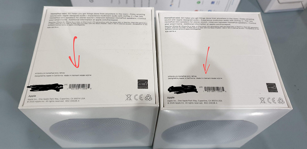 Các tín đồ iFan đã phát hiện ra loa Homepod Mini cũng được sản xuất tại Việt Nam. Tuy nhiên sản phẩm hiện chỉ được phân phối tại thị trường Mỹ.