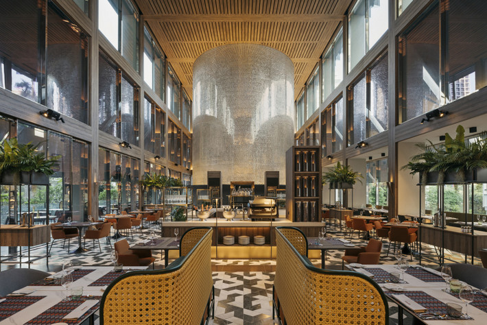 hà hàng sang trọng, tinh tế và ấm cúng - Ảnh: Darren Soh/Archdaily