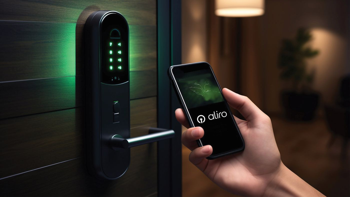Aliro cho phép mở khóa cửa bằng smartphone, smartwatch hoặc các thiết bị tương thích khác.(Ảnh: The Verge)