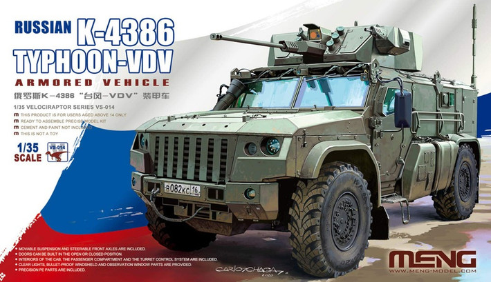 Xe thiết giáp chở quân (APC) K-4386 Typhoon-VDV là biến thể sửa đổi dựa trên khung gầm KamAZ-53949 cấu hình 4x4, được phát triển theo nhu cầu của lực lượng Đổ bộ đường không Nga.