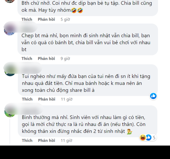 Tuy nhiên, một số khác lại cho rằng việc này là hoàn toàn bình thường vì nhỡ họ đang gặp khó khăn về kinh tế. Hay cũng có người cho rằng đã xem nhau là bạn thân thì việc "bóc phốt" đối phương chỉ vì một số tiền cũng nên xem lại mối quan hệ.