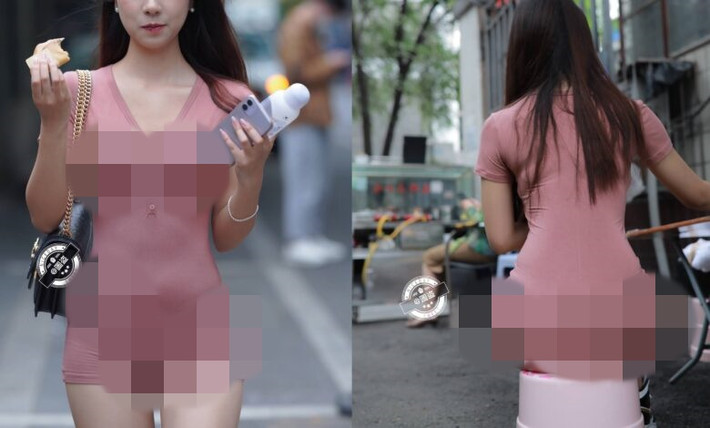 Trang phục bó sát điển hình như đồ tập gym khoe đường cong hình thể là xu hướng thời trang được rất nhiều gái xinh Trung Quốc chưng diện trong thời gian qua.