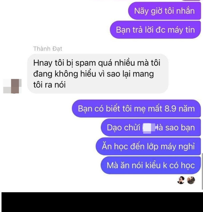 Ngay sau đó, Đạt Villa đã nhắn tin cho một người bạn để xin số điện thoại và địa chỉ của Lộc Fuho để "dạy dỗ" lại "thầy". Trong tin nhắn, Đạt Villa liên tục dùng những từ ngữ thô tục, vô văn hóa để nói về Lộc Fuho.