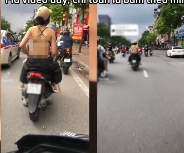 Đoạn clip ghi lại hình ảnh về một cô gái mặc áo hở lưng được một người khác chở bằng xe máy lưu thông trên phố Xã Đàn (Hà Nội) từng nhận về sự quan tâm lớn.