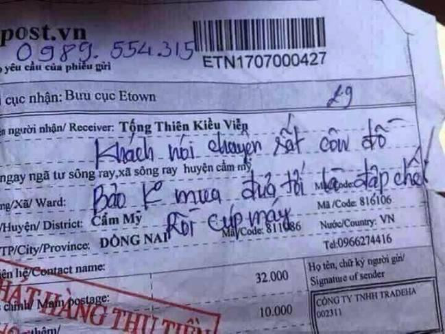 Nhiều vị khách không những không lấy hàng mà còn dọa nạt shipper giao hàng. Ảnh: Tổng hợp
