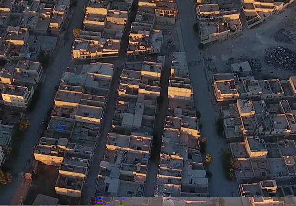 Cảnh đổ nát ở Aleppo nhìn từ trên cao.