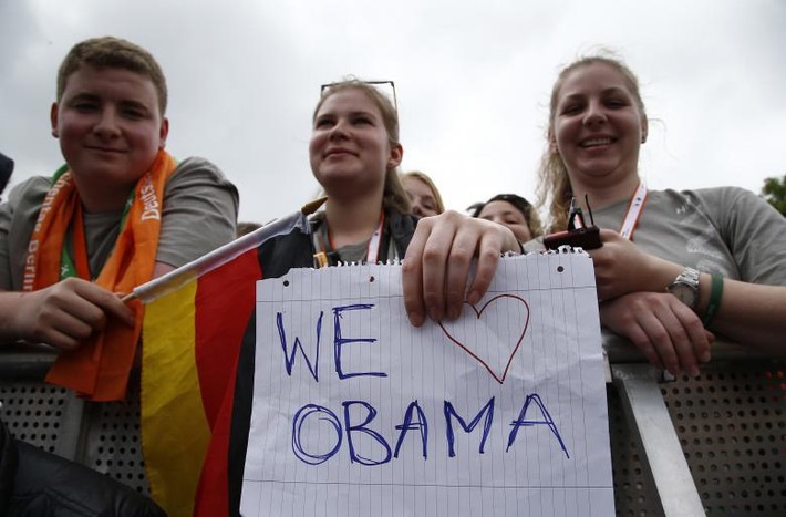 Tình cảm của người dân Đức dành cho cựu Tổng thống Obama.