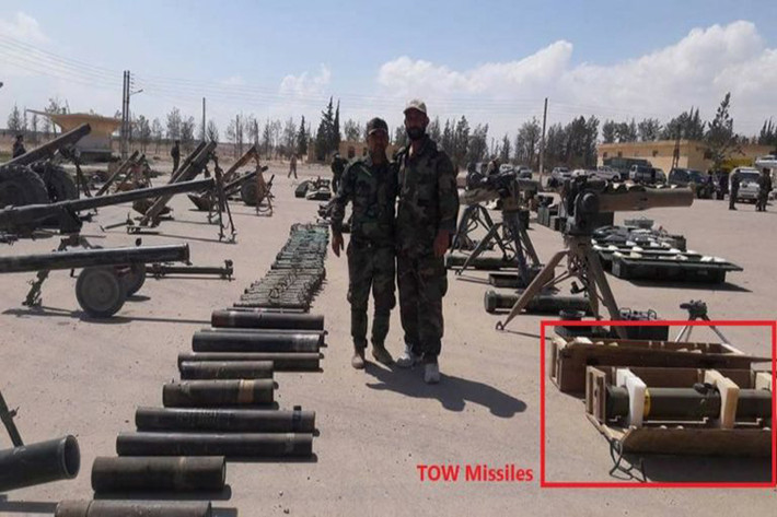 Sự xuất hiện của TOW tại chiến trường Syria có lẽ đã quá quen thuộc tuy nhiên với HJ-8 lại hoàn toàn khác, khi loại vũ khí này được một số quốc gia Trung Đông viện trợ bí mật cho các nhóm phiến quân ở Syria. Ảnh: SANA.