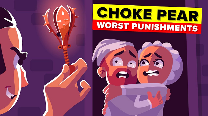 2. Choke Pear: Không xác định được xuất xứ (lần đầu tiên đề cập ở Pháp). Thiết bị này, còn được gọi là quả lê thống khổ, được dành cho phụ nữ, người đồng tính và những người nói dối.