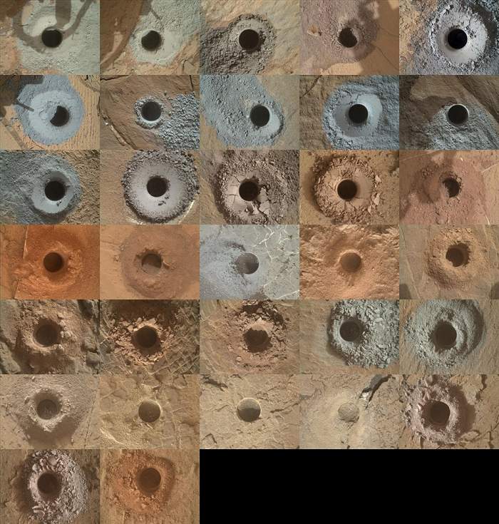 Theo NASA, dữ liệu trực tiếp mà Curiosity đưa về từ vùng núi Sharp cho thấy một loạt các loại đá thú vị và dấu hiệu rõ ràng của nước trong quá khứ, bao gồm các điểm gồ có kết cấu như bắp rang và các khoáng chất mặn như magie sulfat, canxi sufat và natri clorua (tức muối ăn).