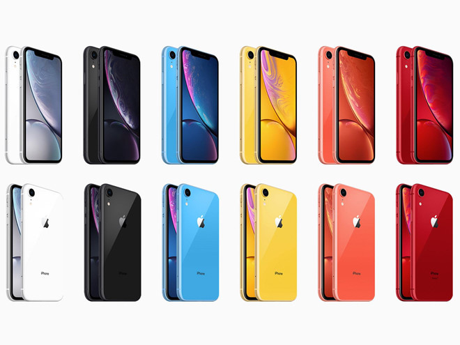 Màu mới cho iPhone XR Để làm mới dòng XR, Apple có thể tung ra các màu hoàn toàn mới vào năm nay. Mẫu iPhone giá mềm của hãng được cho sẽ có màu tím và xanh, thay thế cho màu san hô hiện tại. Mark Gurman của Bloomberg cho rằng iPhone XR mới cũng sẽ có màu xỉn hơn, thay vì sáng và tươi như thế hệ hiện tại. Bộ vi xử lý mới Gần như chắc chắn iPhone mới sẽ dùng con chip A12 của Apple. Hiệu năng của con chip này chưa được tiết lộ nhưng một số nguồn tin cho rằng nó sẽ tiết kiệm pin hơn. Với một vài linh kiện mới, iPhone mới được kỳ vọng sẽ bắt sóng tốt hơn, định vị và điều hướng tốt hơn. Ngoài ra, chiếc iPhone XR được cho sẽ nâng cấp RAM từ 3 GB lên 4 GB.