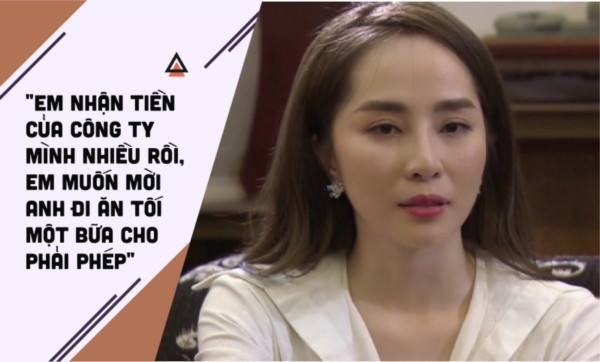 Khi nghe Vũ kể về cảm giác sung sướng vì được lên chức bố, Nhã cảm thấy ghen tỵ và tức tối. Vậy nhưng cô nàng khéo léo che giấu cảm xúc và lái đề tài sang việc mời Vũ đi ăn. Giải thích cho quyết định này, cô nàng một lần nữa lôi chuyện công việc vào và cho rằng đây chỉ là để phục vụ cho dự án sắp tới mà thôi.