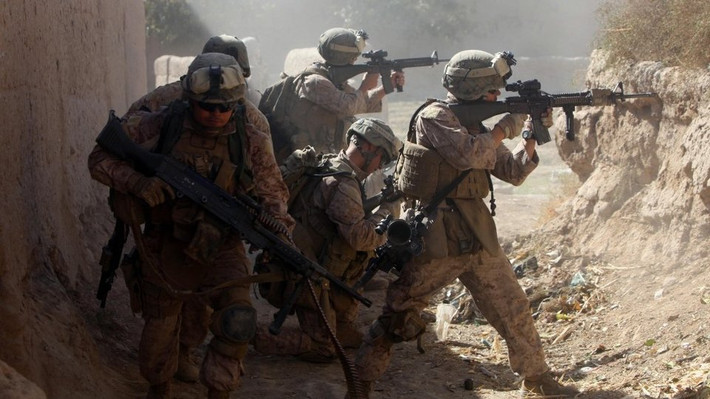 Sau cuộc chiến ở Iraq, Thuỷ quân Lục chiến Mỹ lại lao vào một cuộc chiến dai dẳng khác ở Afghanistan và kéo dài tới tận ngày nay. Nguồn ảnh: BI.