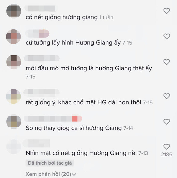 Dân mạng còn để lại nhiều bình luận nhận xét cô bạn có ngoại hình giống Hoa hậu Hương Giang. Được biết, Yến cũng là một fan của người đẹp này nên cô nàng cảm thấy vui khi được mọi người nhận xét như vậy.