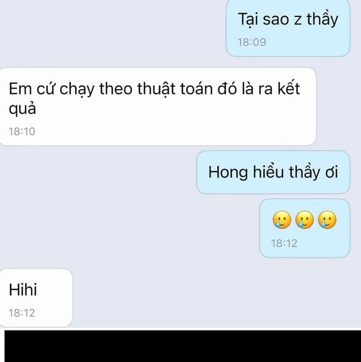 Vì bận rộn nên câu trả lời của giáo viên cũng có chút hững hờ, họ chỉ vỏn vẹn một vài ký tự, chốt vấn đề nhanh gọn lẹ vì quá tải tin nhắn.