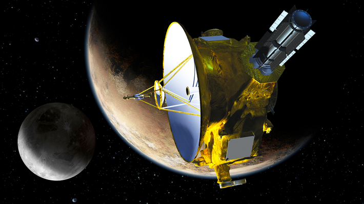 Một số sứ mệnh không người lái vẫn đạt tốc độ cao, như New Horizons của NASA mất chưa đầy 9 giờ để vượt qua Mặt Trăng. (Ảnh: science.nasa.gov)
