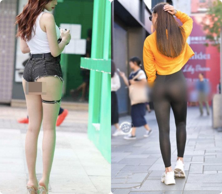 Cứ so sánh là biết ngay, legging dễ khiến các nàng lộ vùng nhạy cảm khi diện nhưng ít nhất kiểu quần này còn dài hoặc lửng ngang gối chứ không hề cũn cỡn tận hông. Kiểu quần short siêu ngắn như thế này các chị em "diễn" ra đường bình thường như không.