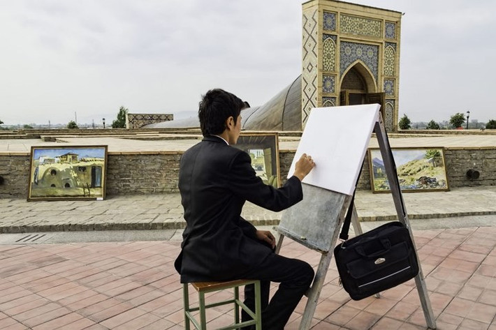 Cảnh đẹp tại đô thị Samarkand, Kazakhstan.