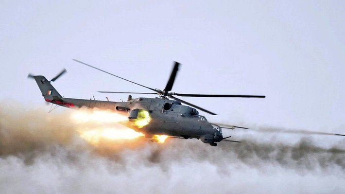 Mi-35M khai hỏa.