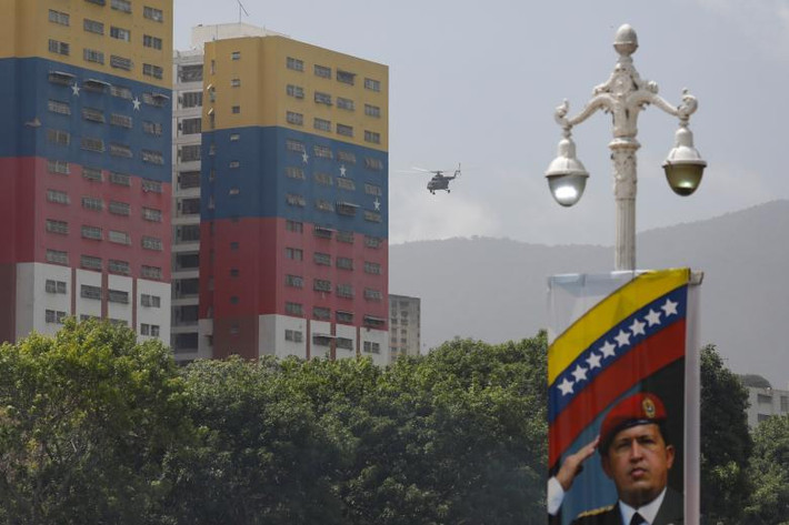 Một chiếc trực thăng của quân đội Venezuela.