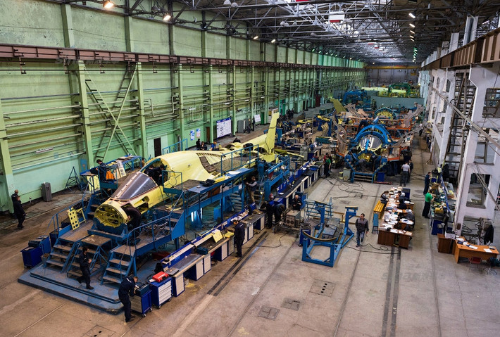Toàn cảnh nhà máy lắp ráp Su-34 và Su-35 của Nga tại Komsomolsk-na-Amure. Nguồn ảnh: Sina.