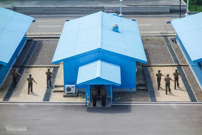 Lính Triều Tiên canh gác tại DMZ. (Nguồn ảnh NTS)